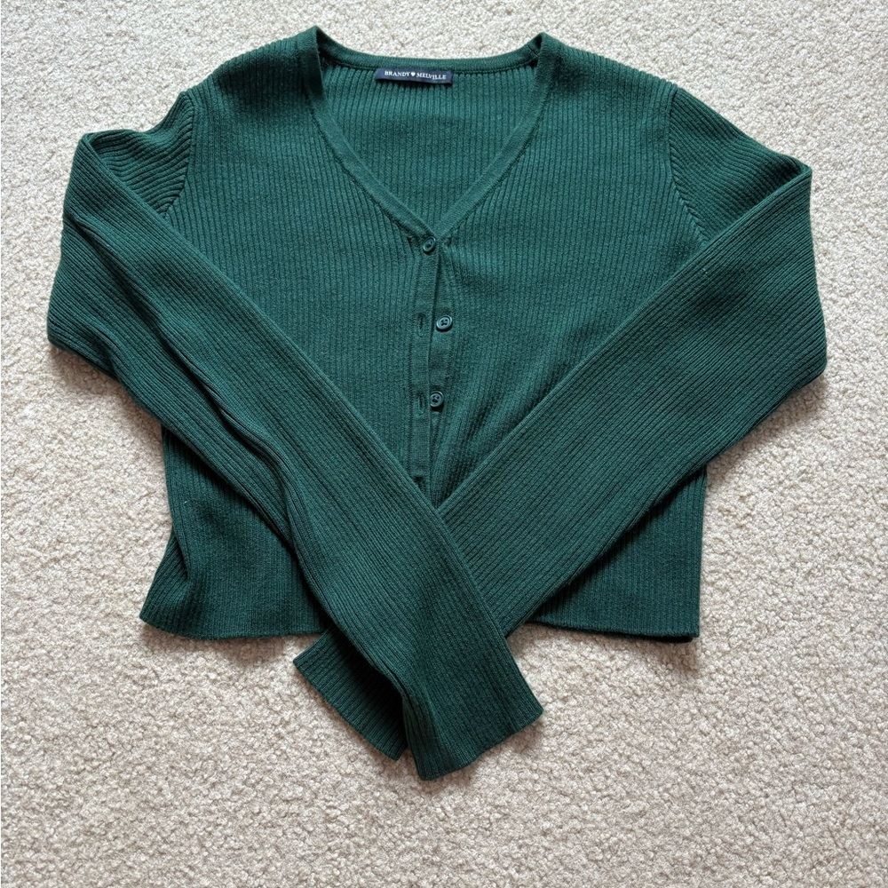 Brandy Melville Forest Green Cardigan